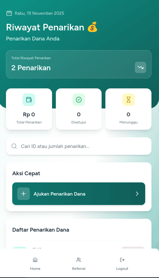 Mobile savings and balance detail view